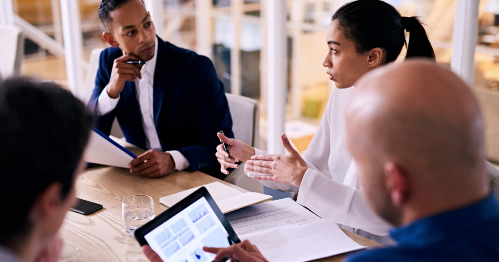 employee strategizing their tariff mitigation options